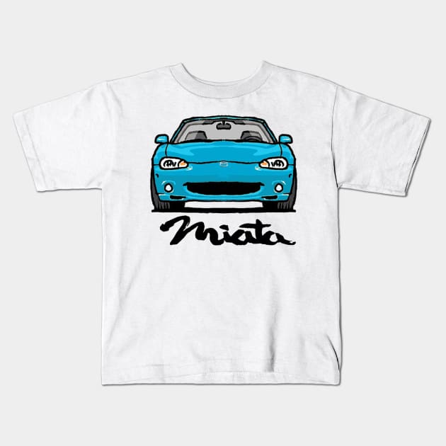 MX5 Miata NB Light Blue Kids T-Shirt by Woreth